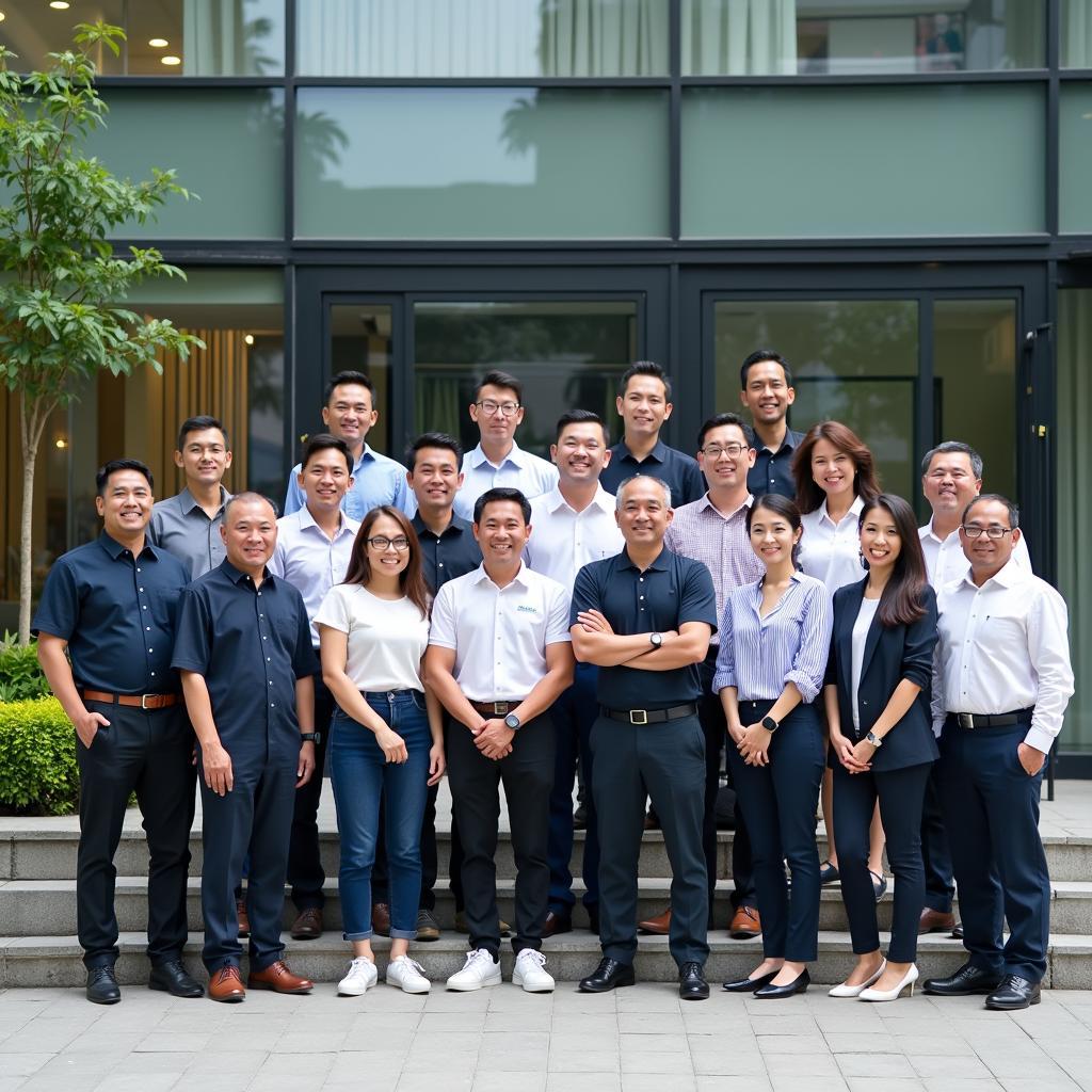 Đội ngũ nhân viên chuyên nghiệp của Công ty Việt Nam Li Xing, hội viên Hội Doanh nhân trẻ Bình Dương